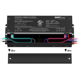EMITEVER Dimmable Led Driver, 80W AC 110V-277V to DC 24V Transformer, 5-in-1 Dimming: ELV/MLV/TRIAC / 0-10V / 1-10V / 10V PWM/Potentiometer,Class 2,Waterproof IP67 and UL Listed