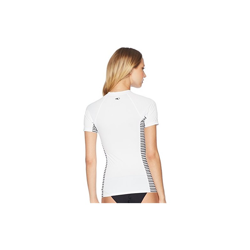 O 'Neill Womens Side Print S/S Rash Guard Waterproofing -