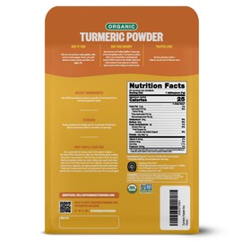 FGO Organic Turmeric Powder w/Curcumin, 8oz Resealable Pouch, USDA Organic and Non-GMO, Sourced from India, Packaging May Vary (Pack of 1)