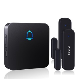 SECRUI Door Chime, Wireless Door Chimes When Door Open Entry for Business/Home/Office/Store Door Ringer Alert Buzzer Alarm Door Ringer for Opening – Door Open Alert - 2 sensors