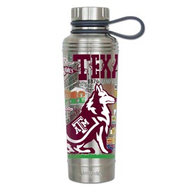 Catstudio Texas A&M Stainless Steel Water Bottle | BPA Free Triple Wall Insulation with Non Slip Bottom | Great for Running, Hiking, Sports, & Travel