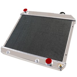 ECMRAD 3-Row Radiator for 1963 1964 1965 1966 Chevy C10 C20 C30 K10 Pickup Truck V8 Polished Aluminum