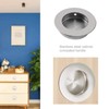 2 Pcs Brushed 304 Stainless Steel Round Flush Knobs Hidden