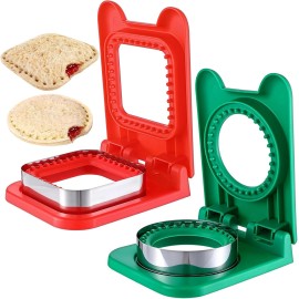 Molain 2pcs Uncrustable Sandwich Maker Circle & Square Cutters