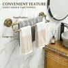 Adjustable Double Towel Bar, Antique Brass Wall Mount Towel Rack