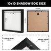 Muzilife Shadow Box Picture Frame with Linen Board Deep Wood