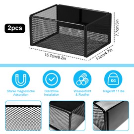 Chingcoo Pack of 2 Magnetic Shelves, Kitchen Organiser, Magnetic Spice Rack, Fridge Washing Machine, Magnetic Shelf, Hanging Shelf for Fridge Magnet