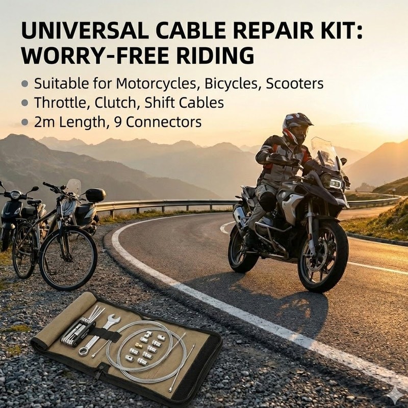 2 Pieces Motorcycle Universal Cable Pulley Universal Repair Kit Bowden