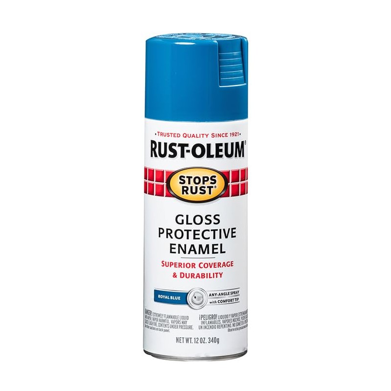 Rust-Oleum 7727830-6PK Stops Rust Spray Paint, 12 oz, Gloss Royal