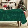 Christmas Santa Claus Deer Rectangle Table Cloth Green 60x84inch