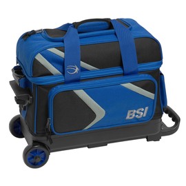 BSI Dash Double Roller Bowling Bag, Blue/Black/Gray