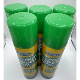 XTRACARE Lot of 5  XTRA CARE CORN STARCH FOOT POWDER SPRAY ODOR CONTROL SOOTHING 3 oz ea