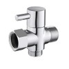 Brass Bidet T Adapter with Shut off Valve,Metal T Valve for Bidet 7/8” X 7/8” X 1/2”or 3/8”,Tee Connector Bidet Attachment for Toilet