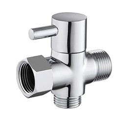 Brass Bidet T Adapter with Shut off Valve,Metal T Valve for Bidet 7/8” X 7/8” X 1/2”or 3/8”,Tee Connector Bidet Attachment for Toilet