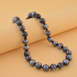 Shop LC Black Color Glass Beads Silvertone Beaded Necklace for Women Jewelry Gifts for Women Size 20" Christmas Gifts