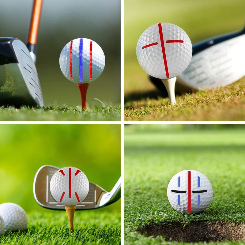 Uniclife 4 PCS Golf Ball Liner Template Golf Alignment Kit