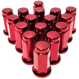 Coyote 16 Red 10x1.25 Flat Base Lug Nut Set 14mm Hex ATV UTV Kodiak Banshee Raptor
