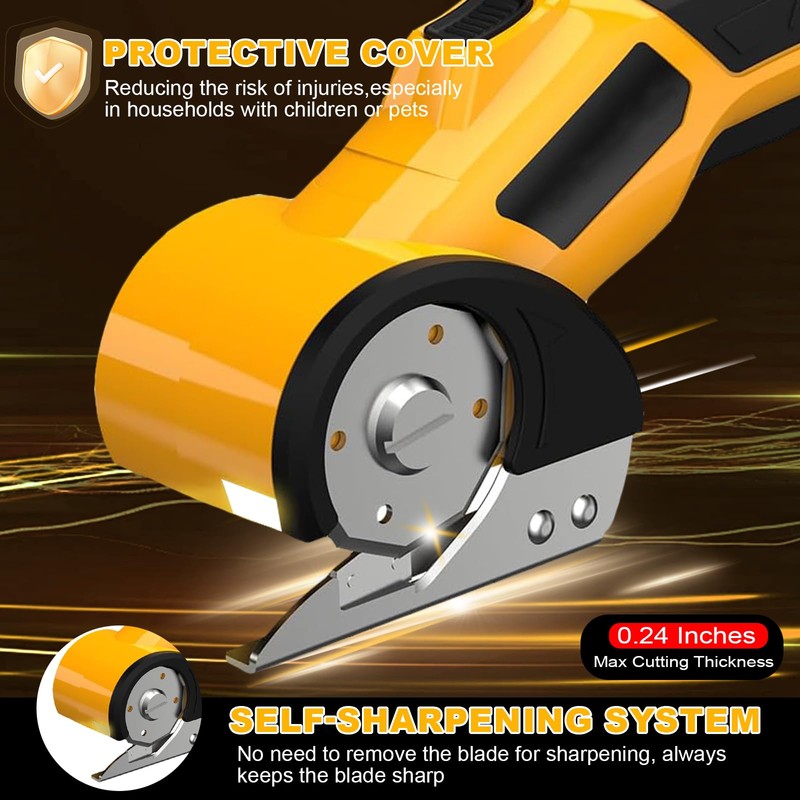 Cordless Electric Scissors - 4V Mini Electric Box Cutter, Carpet