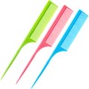 Leinuosen 3 Pack Tail Comb Carbon Fiber Rat Tail Styling