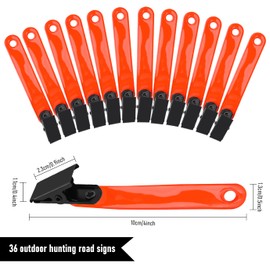 WXJ13 36 Pack Trail Markers with Clips Tacks Hunting Reflector High-Visibility Tree Trail Markers Reflective Trail Markers for Tree-Stand Hunting Outdoor Hiking Hunting (Orange)