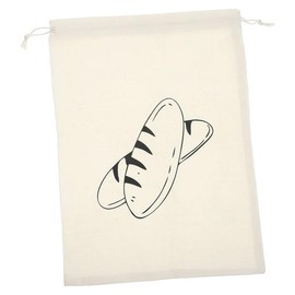 Sarini 2PCS Bread Bag 30 × 40 Cm Baguette Bag Bread Storage Bag Reusable Cotton Linen Bread Bag Fresh Breathable Cord