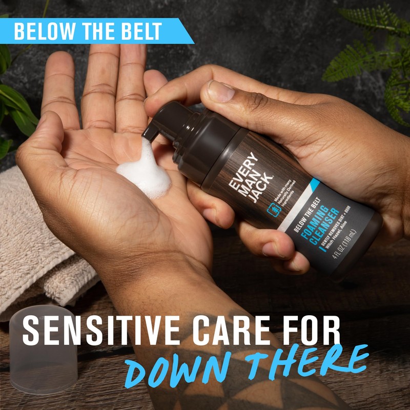 Every Man Jack Mens Foaming Groin Wash - Gentle Cleanser