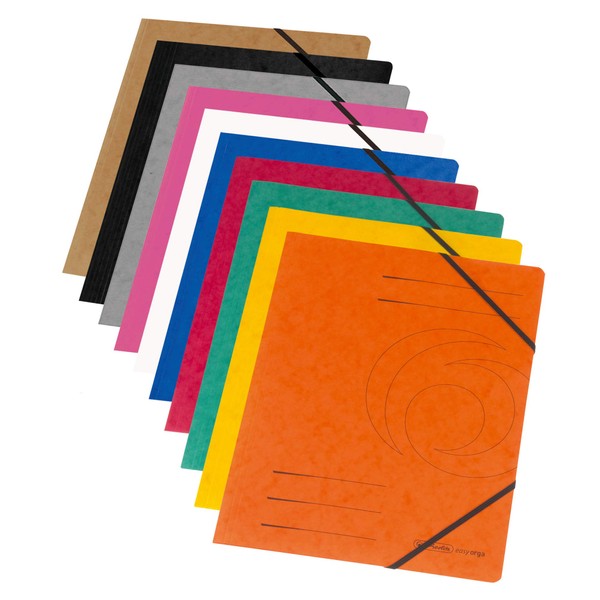 Herlitz Elastic Folder Colorspan A4 Assorted Colours (10 Pieces)