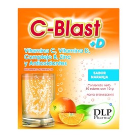 Vitamina C, Vitamina D, Complejo B, Zinc y Antioxidantes Polvo Efervescente Kit 3 Cajas (caja con 10 sobres) (NARANJA)