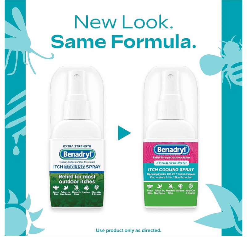 Benadryl Extra Strength Anti-Itch Cooling Spray, Travel Size, 2 fl.