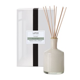 LAFCO New York Signature Reed Diffuser, Feu de Bois - 15 oz - Up to 9 Months Fragrance Life - Reusable, Hand Blown Glass Vessel - Natural Wood Reeds - Made in The USA