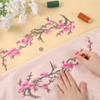 3PCS Cherry Blossom Iron on Patch Embroidered Floral Cherry Blossom