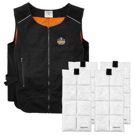 Cooling Vest with 4 Ice Packs, Lightweight, Quick Recharge Cooling, Ergodyne Chill Its 6260