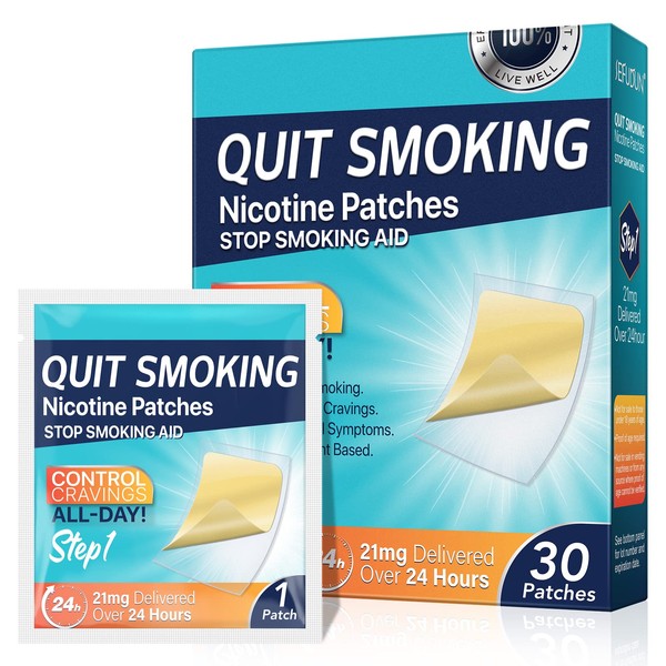 Yecuce Stop Aid,Helping Quit Patch,Stop Patches,Step 1,30 Patches,21mg Delivered Over