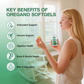 TOPCAPAK Oil of Oregano with Black Seed Oil, 2-in-1 Oregano Oil Capsules for Immune Support with High Carvacrol & Thymoquinone, Antioxidant, Non-GMO, Gluten Free, 200 Softgels