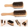 Flyanzebi Double Sided Boar Bristle Hair Brush Set, 2Pcs Detangling