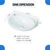 Small Bathroom Sink Wall Mount Bathroom Sink Wash basin, No-Drill