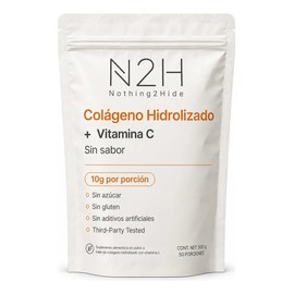 Colágeno Hidrolizado  Vitamina C, 500g, Sin Sabor, N2h