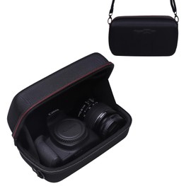 XANAD Camera Case for Canon EOS Rebel T7 /R100 / T6 / R50 / R6 Mark II / 5D Mark IV / 90D / R5 / R7,Nikon,Sony DSLR SLR Camera,18-55mm Lens,SD Card, with Shoulder Strap,Black
