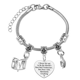 Nail Technician Gift for Women Jewelry Nail Tech Gifts Nail Stylist Gifts Nail Artist Appreciation Gift Manicurist Graduation Gifts Future Nail Tech Gift Christmas Thanksgiving Birthday Gifts