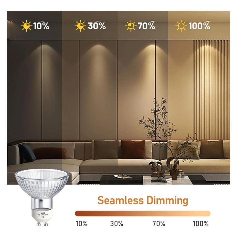 MOMIUCO GU10 Halogen Bulb 120V 50W Halogen Light Bulbs for
