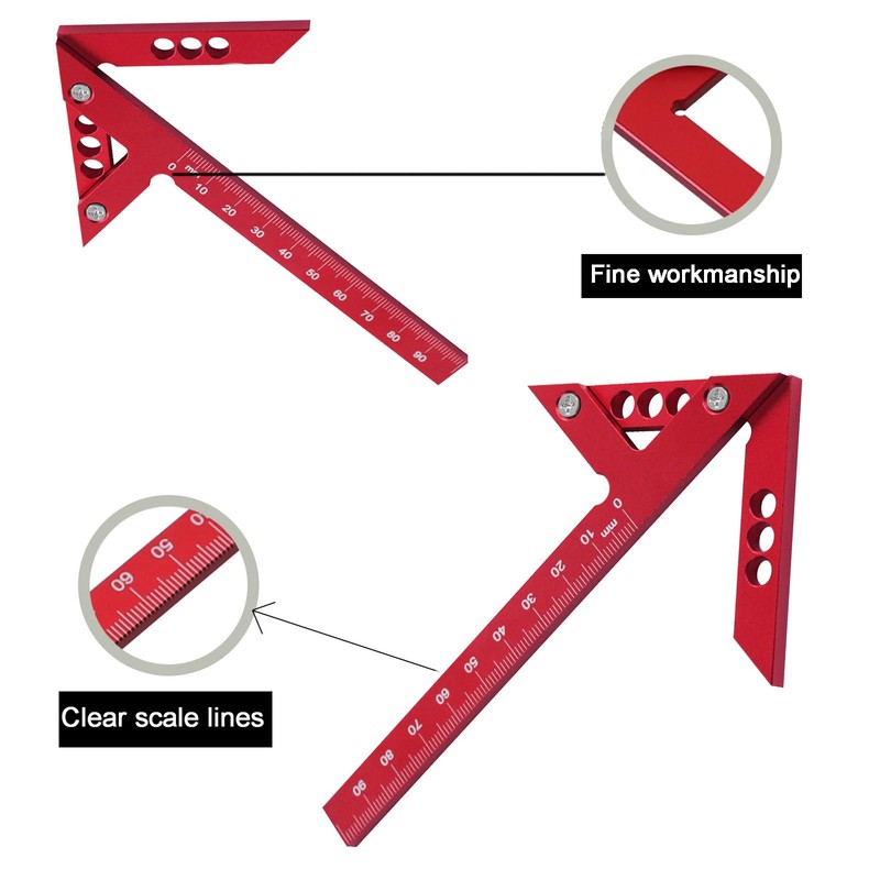Limeow 1 Piece Centre Finder Centring Square Carpenter's Square Protractor