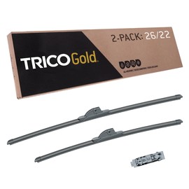 TRICO Gold 26" + 22" Premium Automotive Replacement Windshield Wiper Blades (Set of 2), Passenger and Driver Side All-Weather Beam Wiper Blades for Select Vehicle Models
