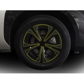 BOGAR TECH DESIGNS Rim Chrome Delete Overlay Vinyl Film Replacement Compatible with Toyota BZ4X 2022-2025, Gloss Black