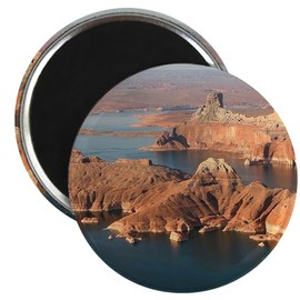 CafePress Lake Powell, Glen Canyon, Early Morning Magnets 2.25" Round Magnet, Refrigerator Magnet