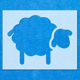 Sheep Farm Home Stencil: Mylar Airbrush Wall Art Painting Crafts - 190 Micron-A6 Stencil - Design Size (65mm 85mm)