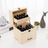 Hteedy 3 Tiers Essential Oil Storage Box, Wooden Perfume Bottle
