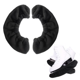 Klmnop Ice Skate Guard, Winter Skate Guards Hockey Ice Skate Blade Covers Kids Adult Hockey Skate Blade Guard Protector for Ice Skates Suitable Kids Youth Adult Men and Women(Black/L)