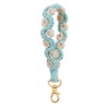 XGALBLA Beautiful Two-tone Macrame Keychain Boho Handmade Wristlet Bracelet Keychain