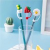 Duck-Shaped Silicone Straw Toppers 4Pcs -Reusable for 8mm Drinking Straws