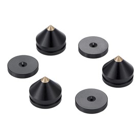 Hopbucan 8 Set Speaker Stand Feet Foot Pad Aluminium Alloy Metal Spikes Cone Floor Foot Nail Black